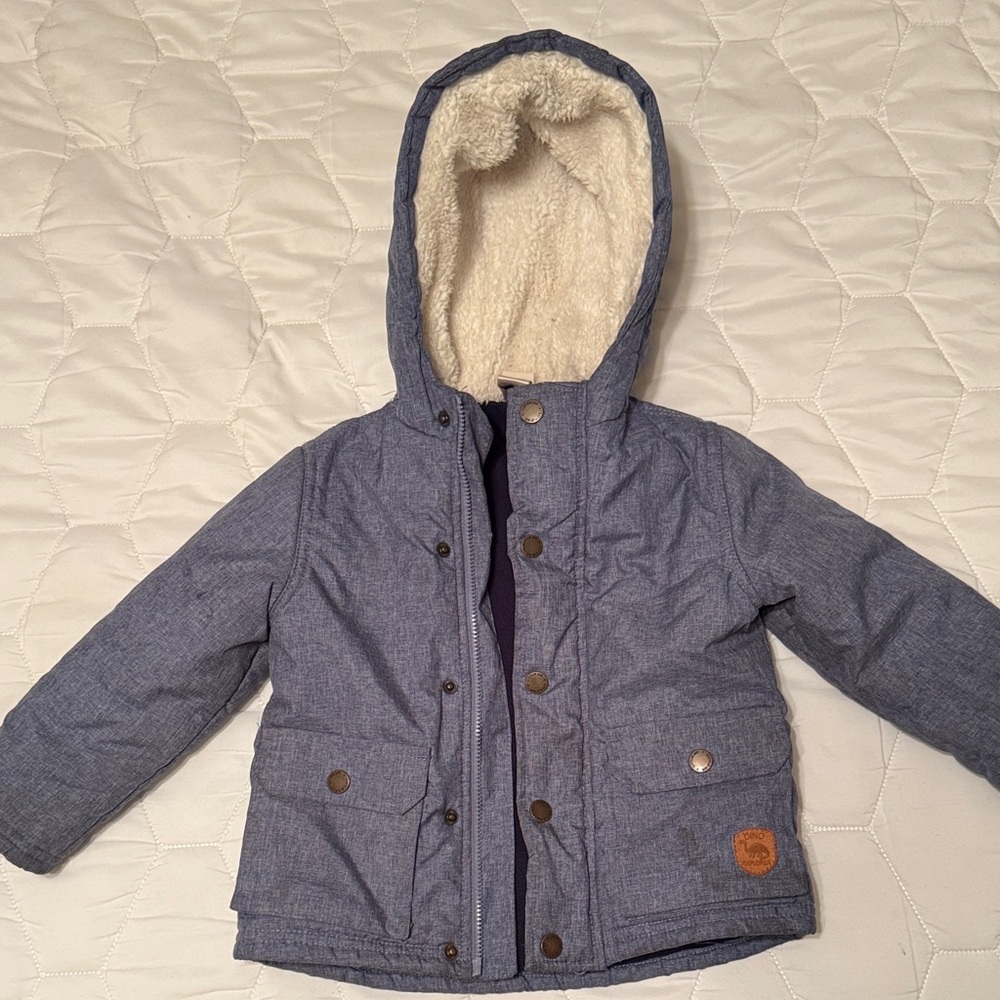 Little Me - Kids Blue Hooded Jacket - 24 Mos
